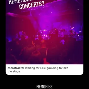 REMEMBER GOING TO CONCERTS?