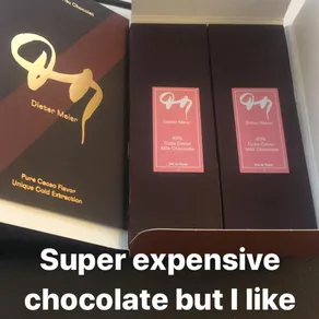 Super expensive chocolate but I like the packaging