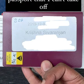 Stupid America put this huge sticker on my passport that I can't take off
