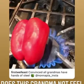 DOES THIS GRANDMA NOT FEEL HEAT?