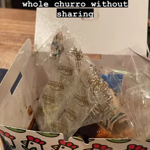 After telling @kana_fw I like churros she proceeds to eat the whole churro without sharing