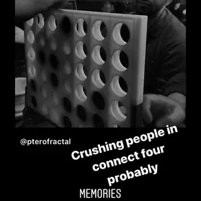Crushing people in connect four probably