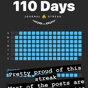 Pretty proud of this streak
Most of the posts are junk but it is a nice habit