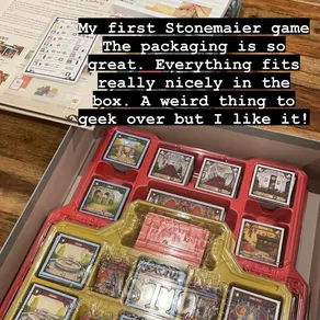 My first Stonemaier game
The packaging is so great. Everything fits really nicely in the box. A weird thing to geek over but I like it!