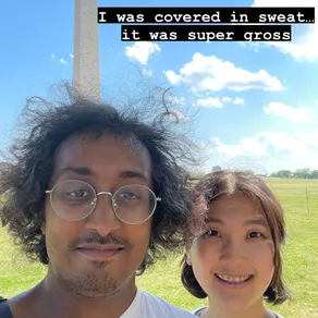 I was covered in sweat… it was super gross
