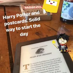 Harry Potter and postcards. Solid way to start the day