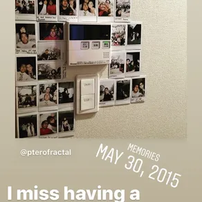 I miss having a wall of photos